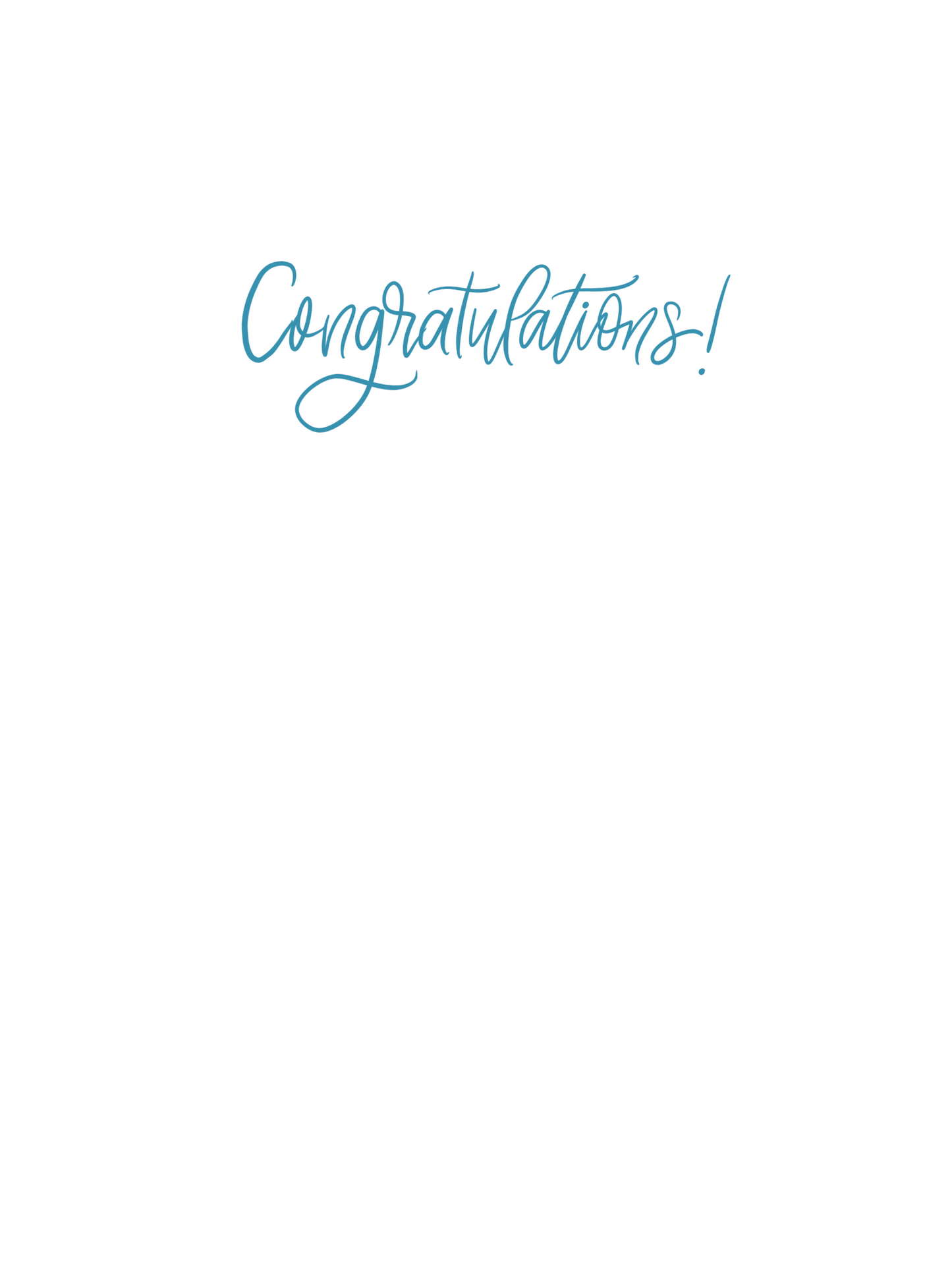 #034 Hip Hip Hooray/Congratulations Card, 5x7"