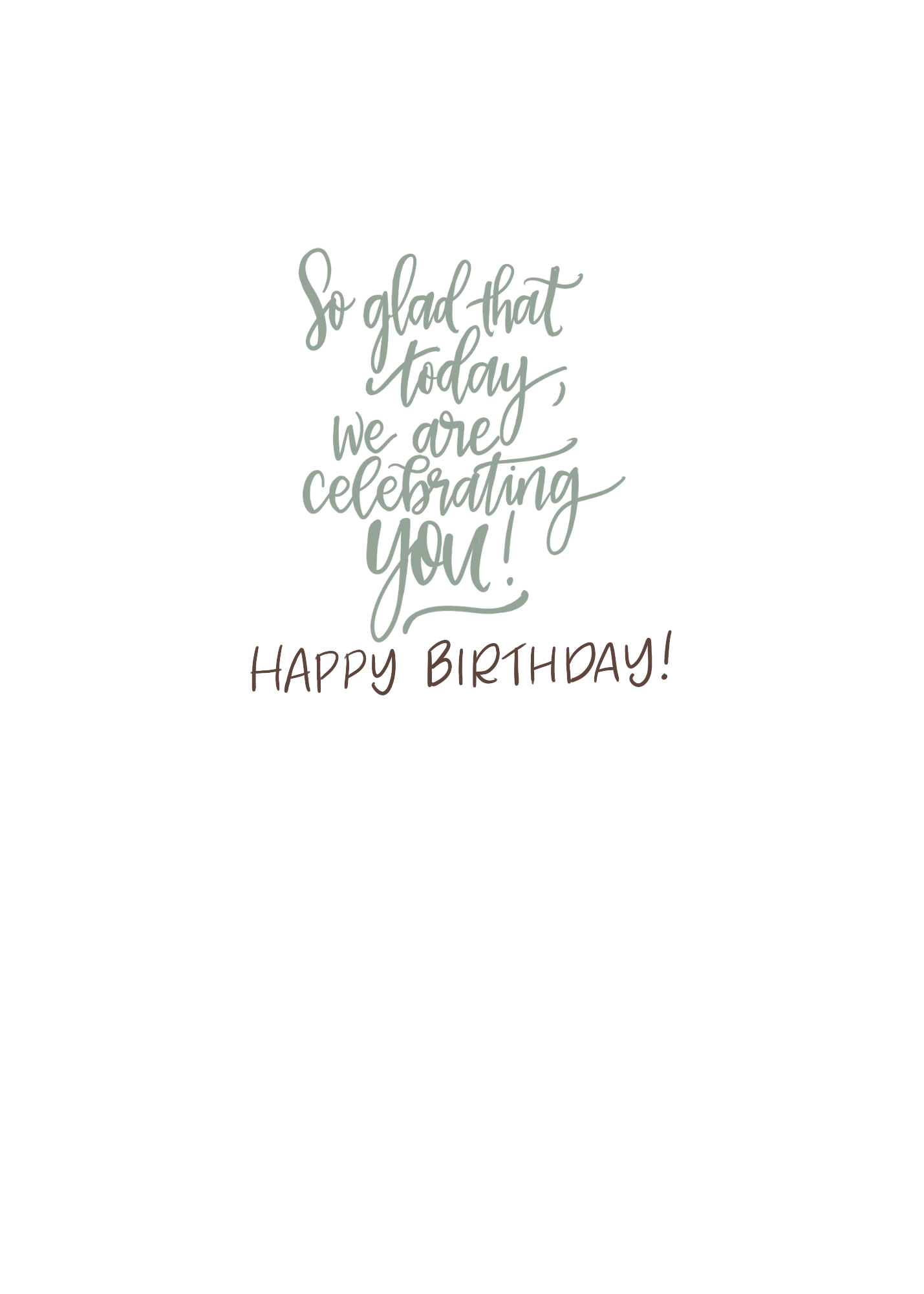 #015 Happy Birthday Card/Anytime Scripture Card, 5 x 7"