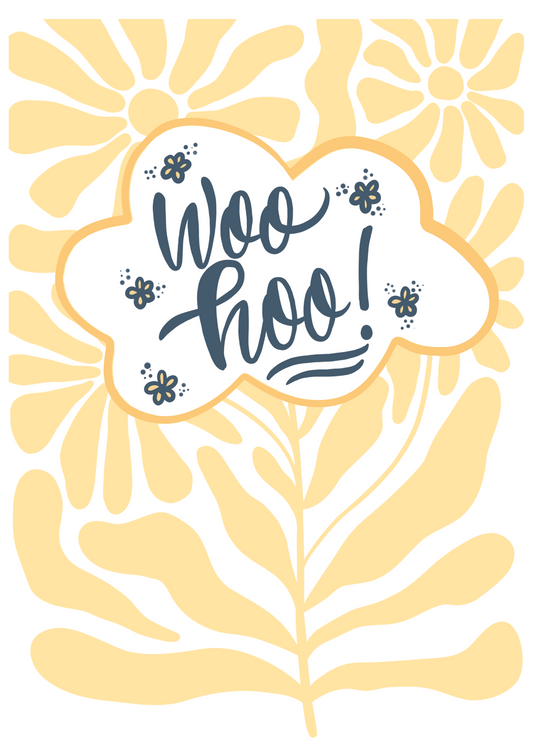 #033 Woo Hoo So Happy for You Card, 5x7"