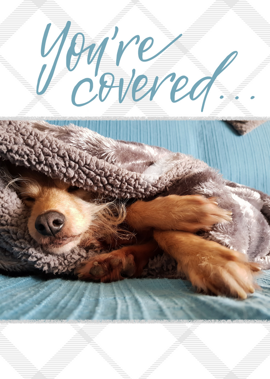 #036 You're Covered/Thinking of You Card, 5x7"