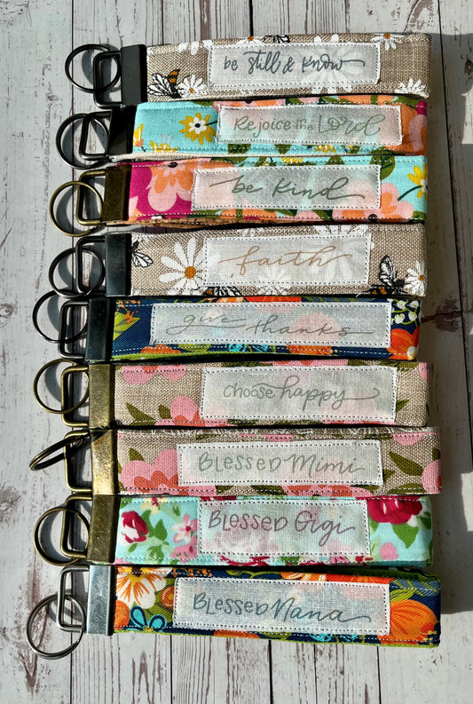 Fabric Wristlet Keychain