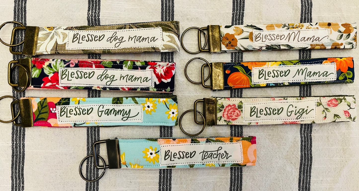 Fabric Wristlet Keychain