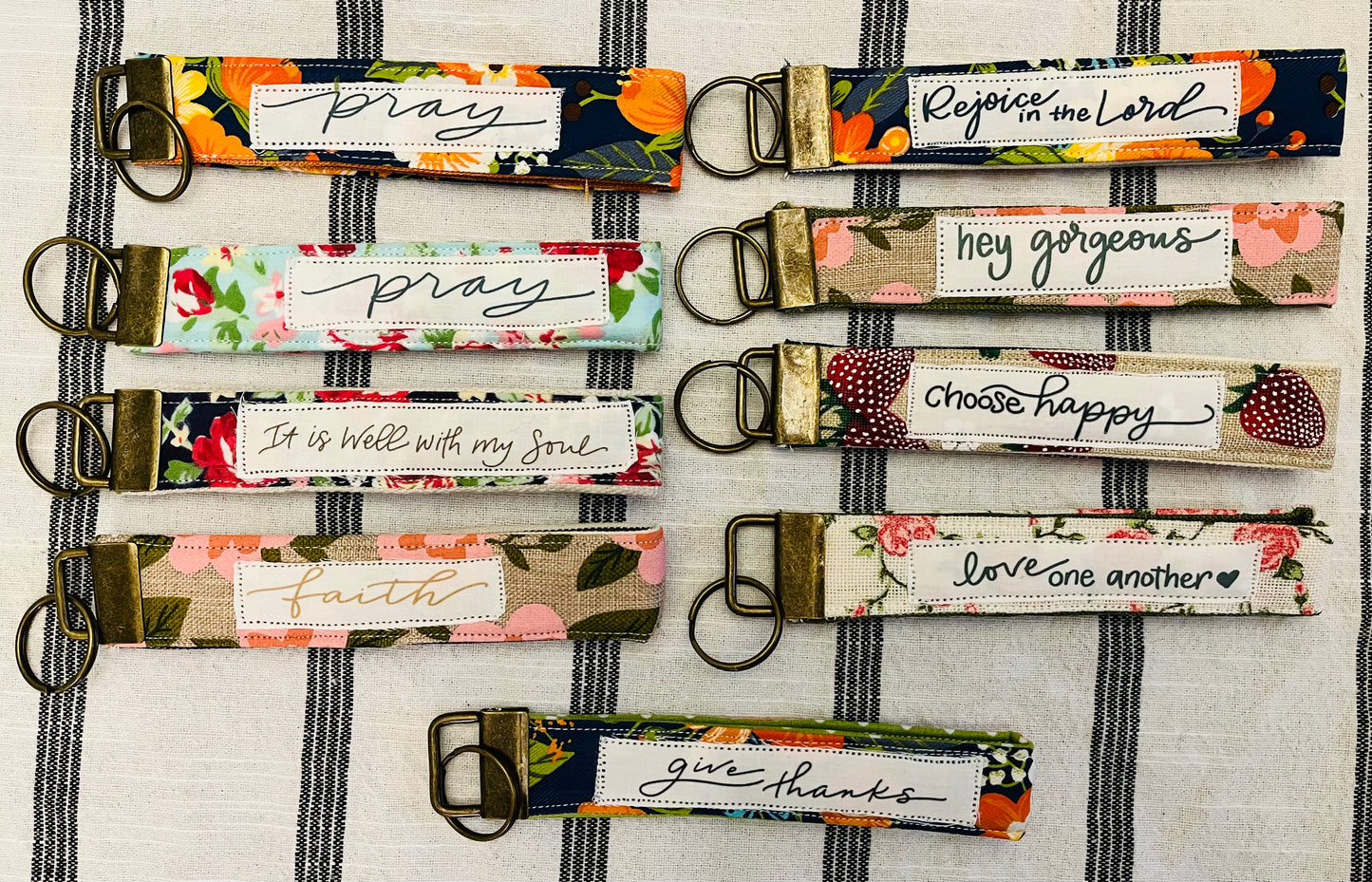 Fabric Wristlet Keychain