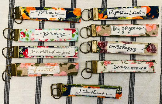 Fabric Wristlet Keychain