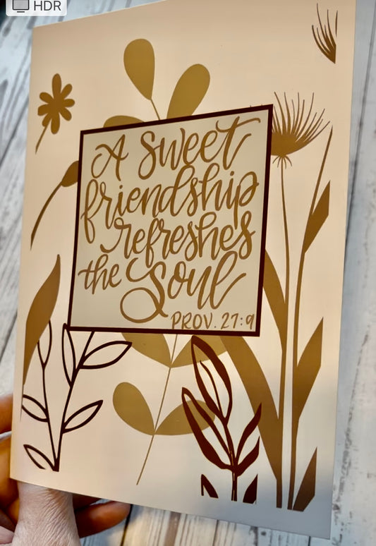 #011 A Sweet Friendship Card, 5x7"