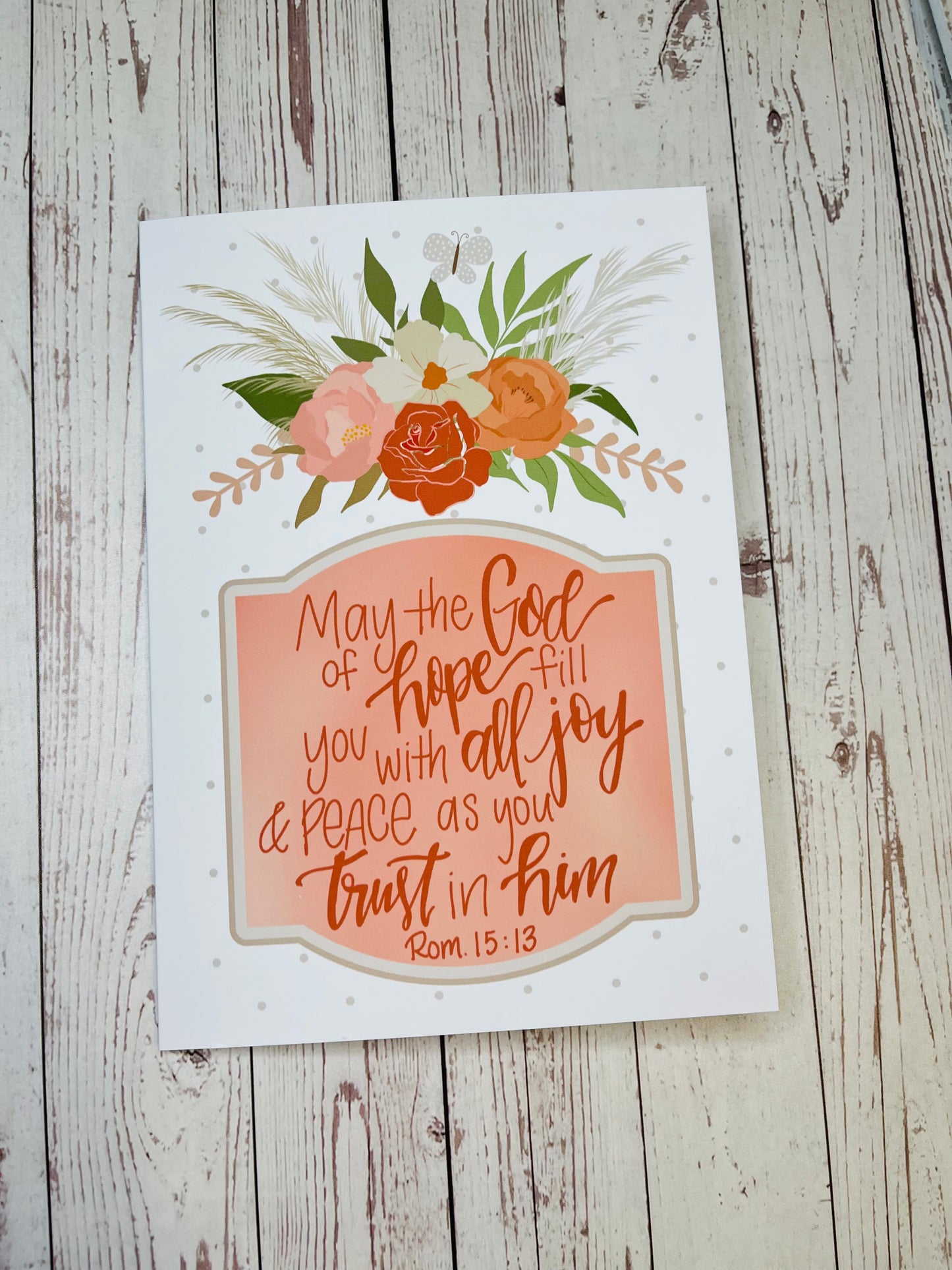 #004 Joy & Peace Encouragement Card, 5x7"