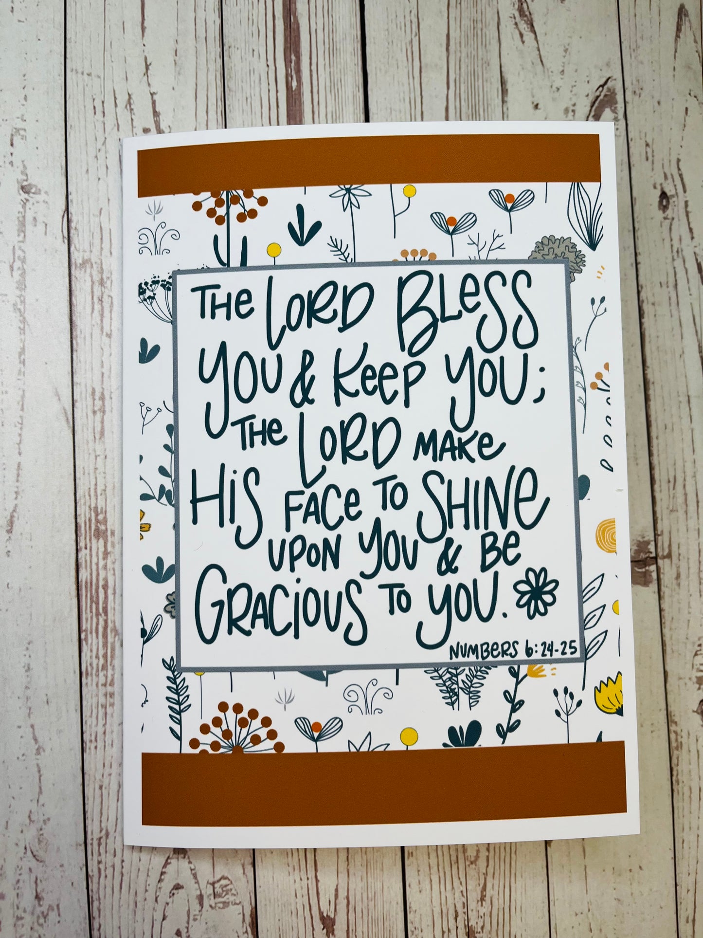 #026 The Lord Bless You Thank You Card, 5x7"