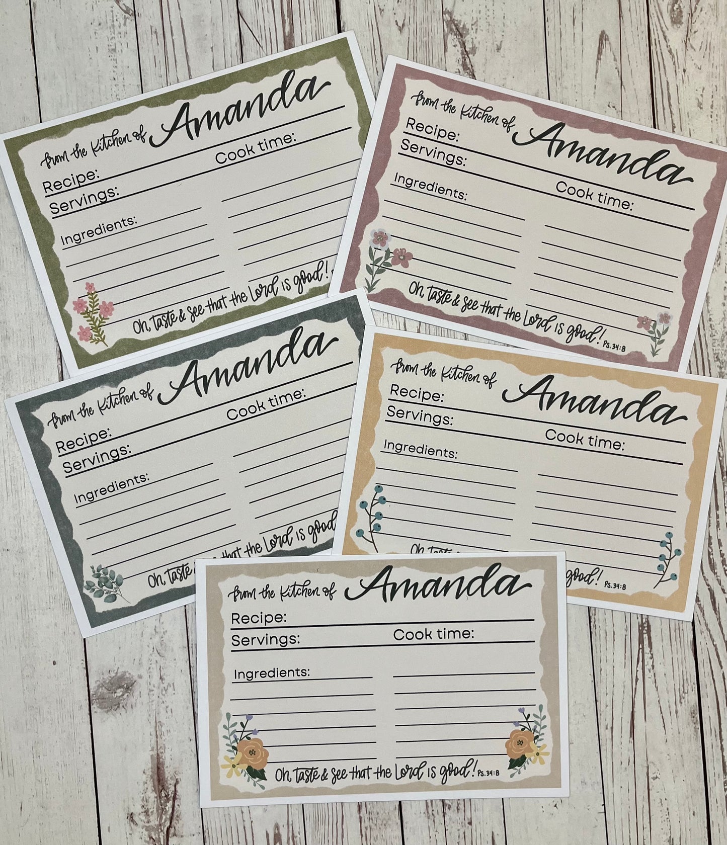 Recipe Cards, Personalized