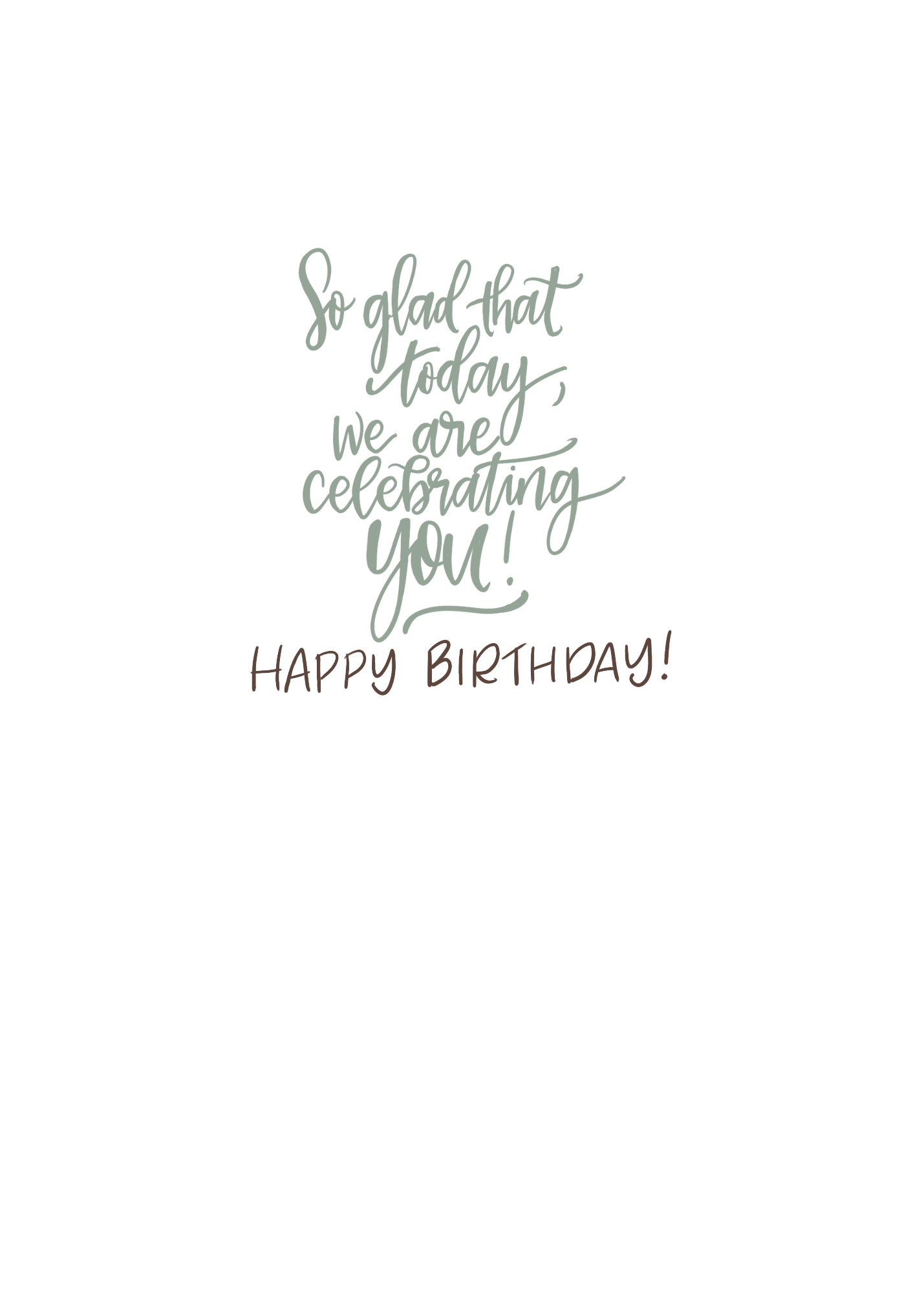 #015 Happy Birthday Card/Anytime Scripture Card,  5 x 7"