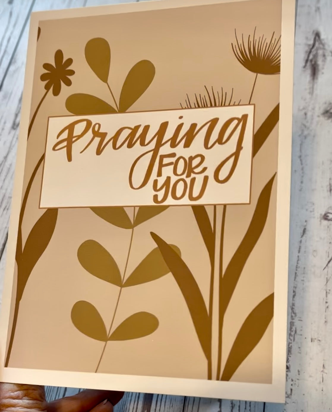 #010 Praying for You Card, 5x7"