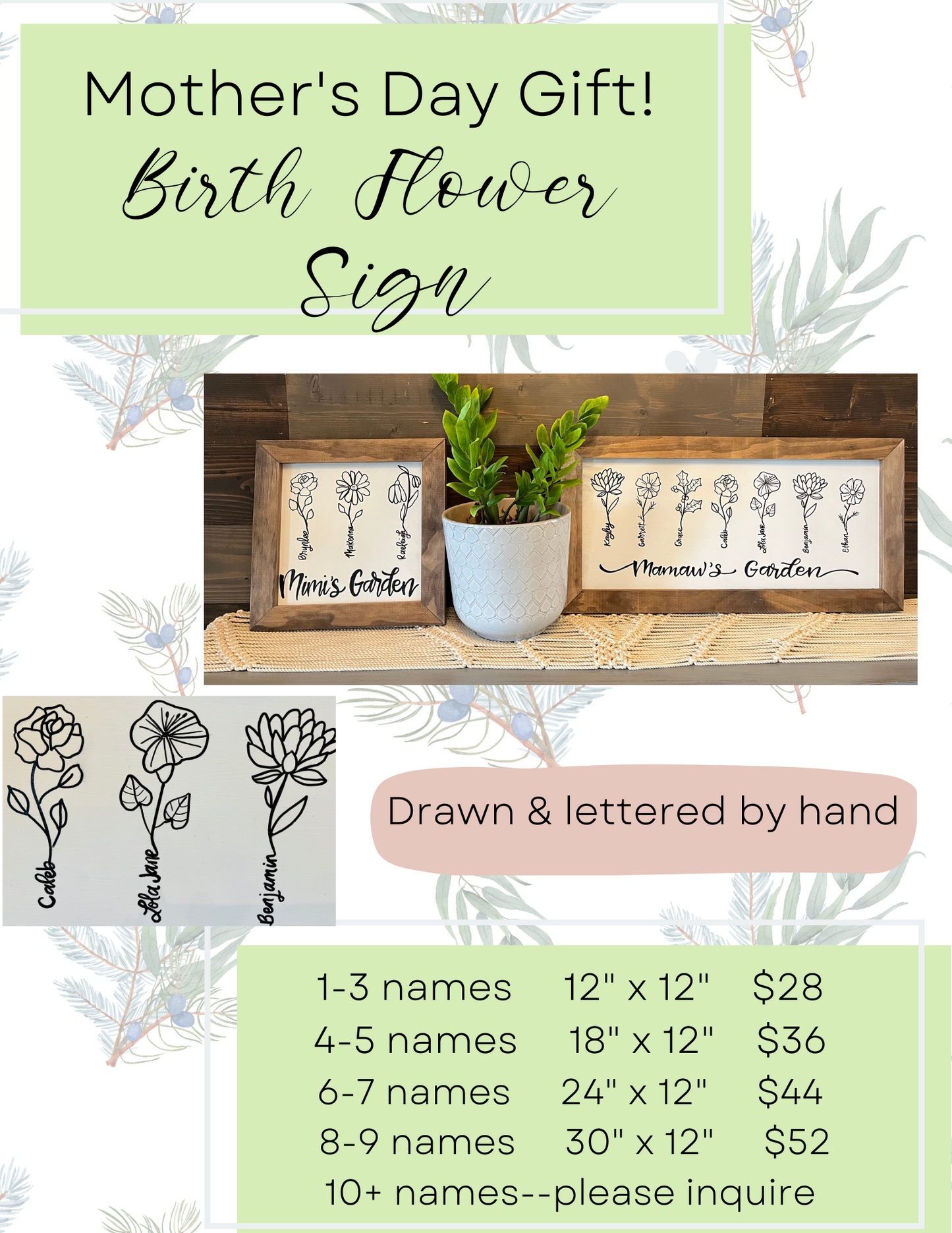 Birth Flower Sign